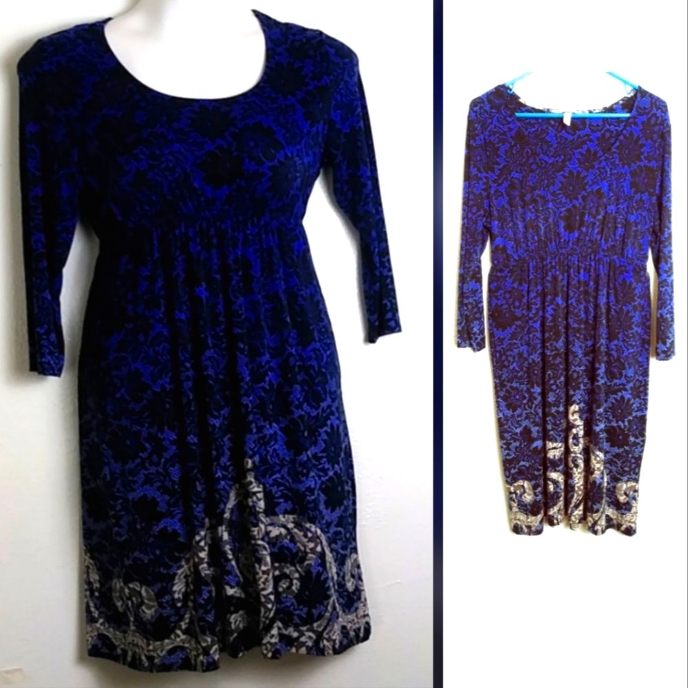 Soma Midi Soft Jersey Dress Any Time Women's Size L Preppy Falls Casual